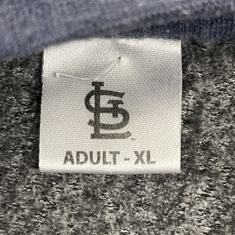 St Louis Cardinals Sweatshirt Adults Size XL Blue Gray Raglan Long Sleeve Logo - Picture 2 of 13